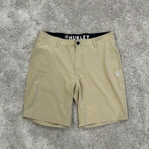 Hurley Stretch Tan Khaki Shorts Size 34